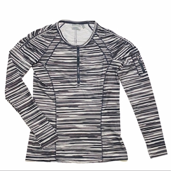 Athleta Tops - Athleta | Black & White | Long Sleeve Shirt | Abstract | UPF 50 | Medium